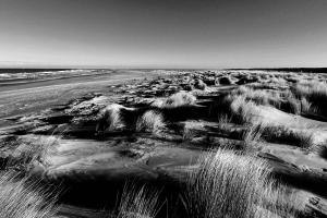 03Heinz Schmedtz , strand zee overzicht in  z/w
