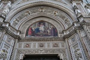 Jeu Hovens,Kathedraal Deur portaal ,detail fresco